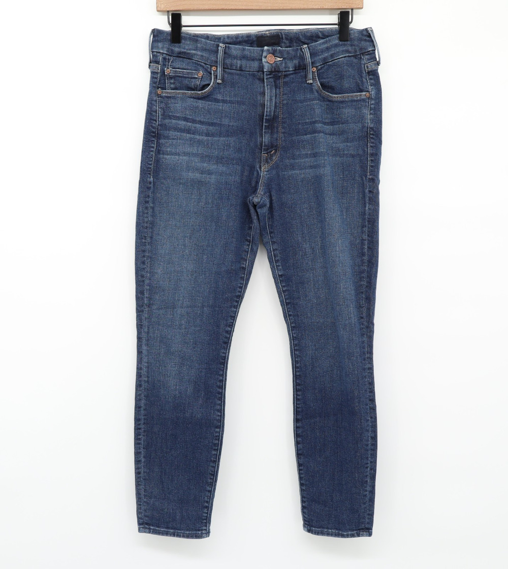 Mother 31x25 Women's The Looker Crop Jeans Switch It Up Blue Skinny